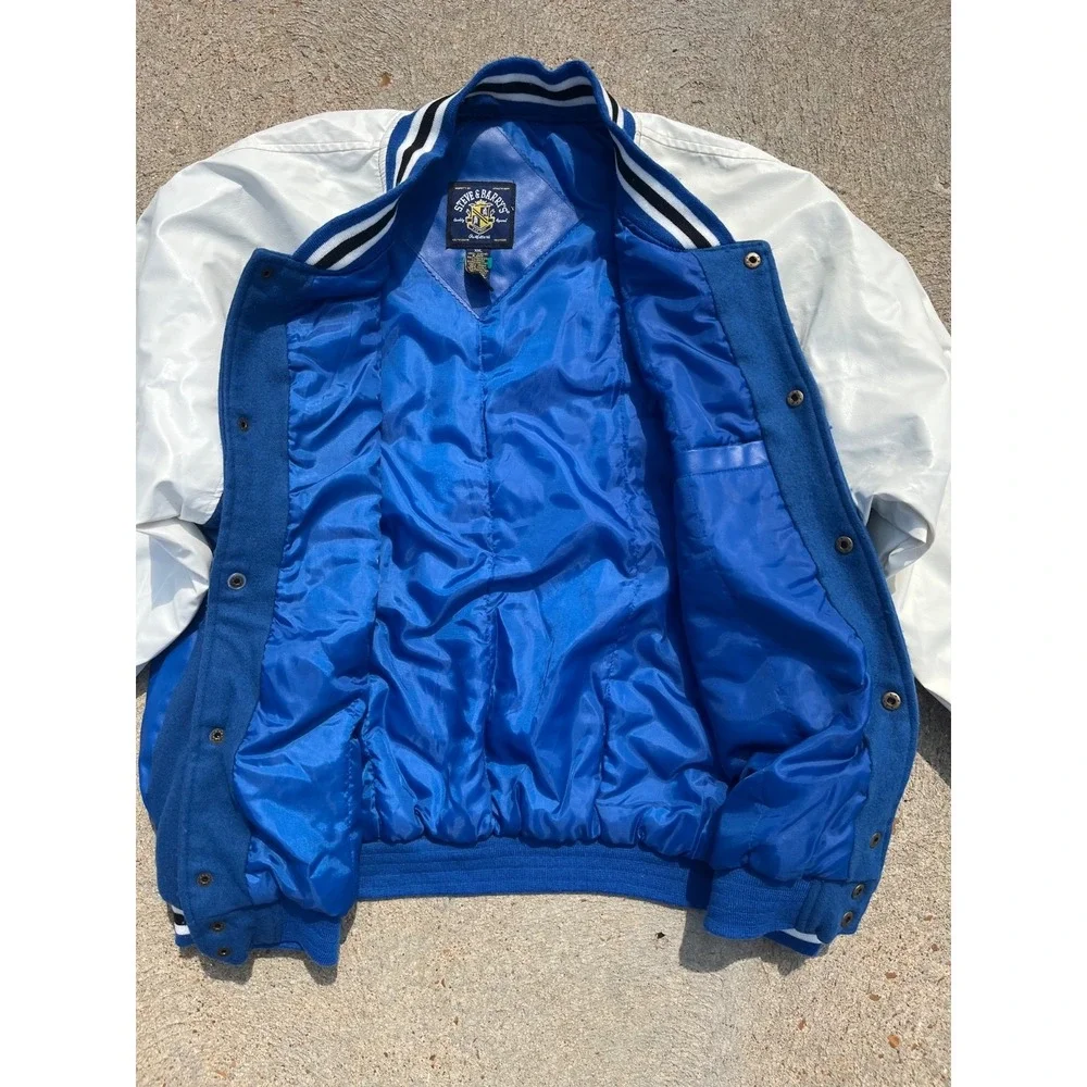 Vintage Duke Blue Devils Varsity Jacket Mens 2XL Blue Wool Steve And Barrys